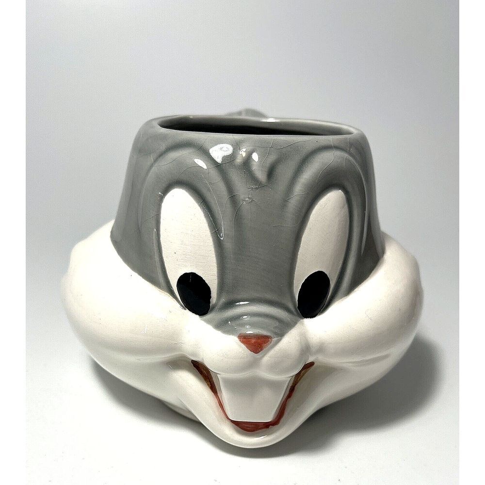 Vintage 1994 Warner Bros Looney Tunes Bugs‎ Bunny 3D Sculpted Mug Ceramic